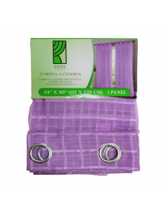 CORTINA CUADRO MORADA N23...