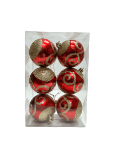 BOLAS DE NAVIDAD 6PCS 80/1