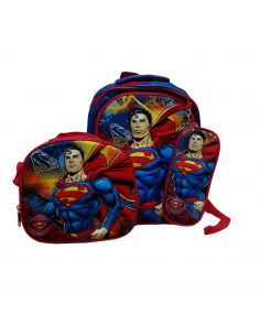 MOCHILA SET X3 SUPER MAN...