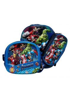 MOCHILA SET X3 AVENGERS N12...