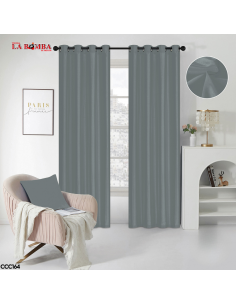 CORTINA SOLIDA GRIS OSCURO...