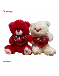 PELUCHE OSO C/CORAZON 25CM...