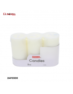 VELA BLANCA 5*8 CM   3PCS 72/1