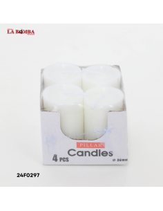 VELA BLANCA 3*10 CM   4PCS...