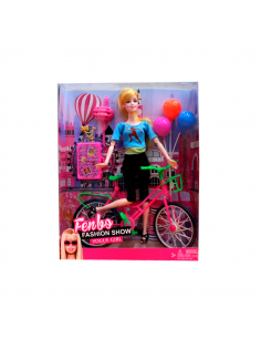 MUÑECA EN BICICLETA JS452608
