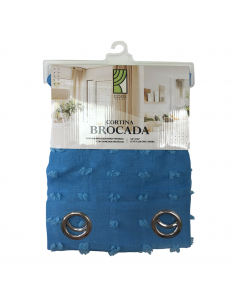 CORTINA BROCADA AZUL 54*90...