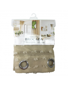 CORTINA BROCADA CREMA 54*90...
