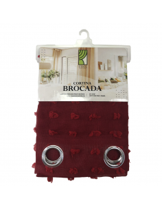CORTINA BROCADA BURGUNDY...